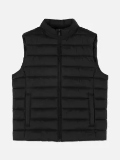 Veste Légère Sans Manches à Col Cheminée