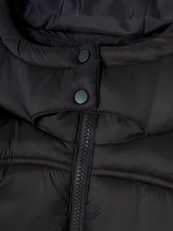Veste Longue Sans Manche à Capuche