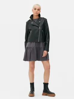 Veste Motard En Simili Cuir Essential