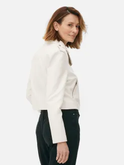 Veste Motard En Simili Cuir Essential