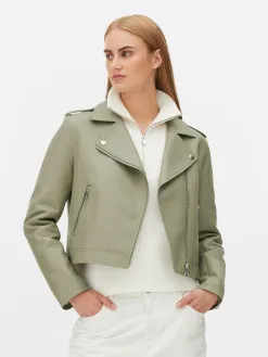 Veste Motard En Simili Cuir Essential