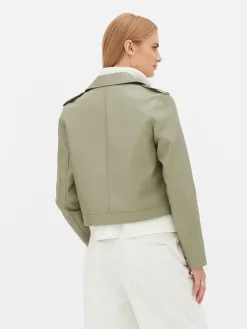 Veste Motard En Simili Cuir Essential