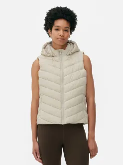 Veste Sans Manche à Capuche