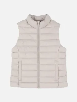 Veste Sans Manches à Col Cheminée
