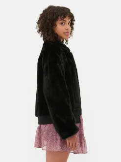 Veste Zippée En Fausse Fourrure
